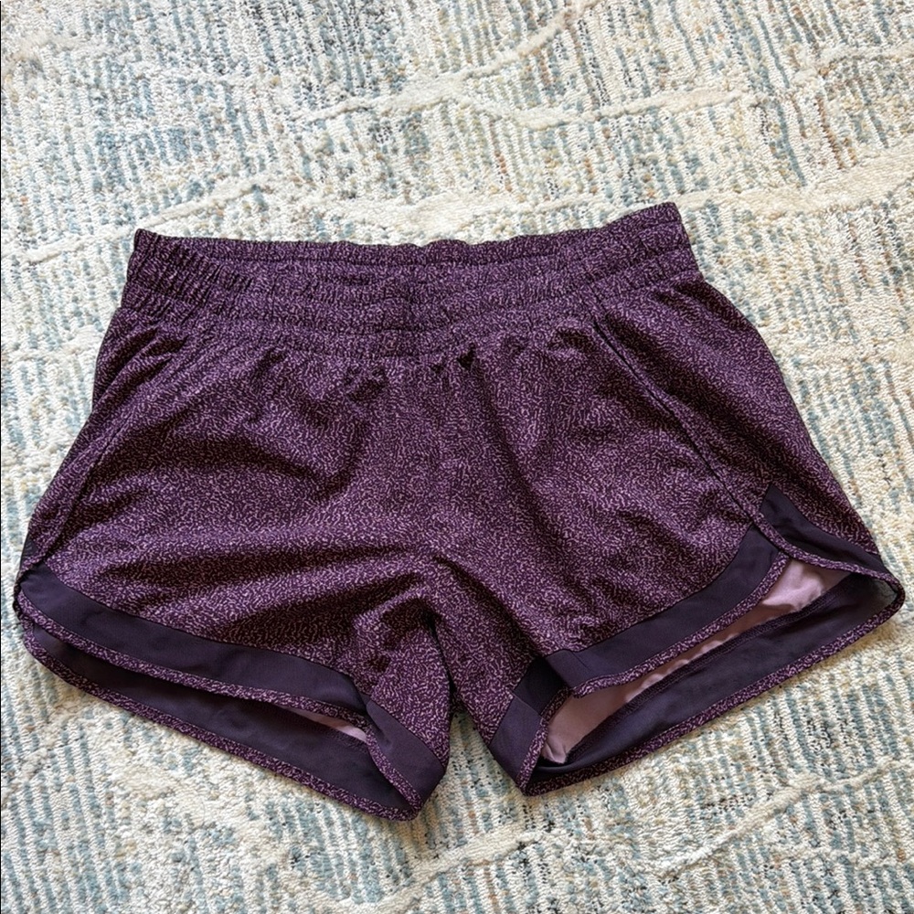 Athleta Printed Mesh Racer Run Shorts 4” SMALL